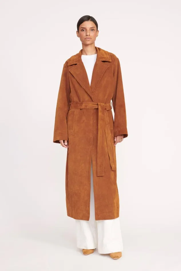 STAUD Outerwear and Jackets Women STAUD HOLDEN COAT TAN STAUD Outerwear and Jackets Women STAUD HOLDEN COAT TAN