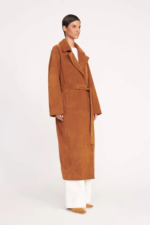 STAUD Outerwear and Jackets Women STAUD HOLDEN COAT TAN STAUD Outerwear and Jackets Women STAUD HOLDEN COAT TAN