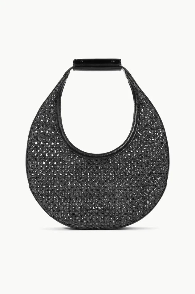STAUD Shoulder Women STAUD MOON WOVEN BAG BLACK