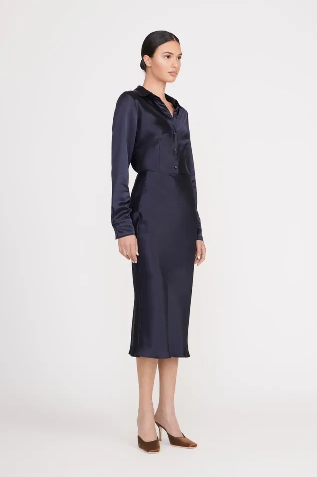 STAUD Skirts Women STAUD ANGELA SKIRT NAVY STAUD Skirts Women STAUD ANGELA SKIRT NAVY