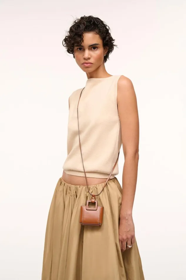STAUD Small Leather Goods Women STAUD SHIRLEY MICRO NECKLACE TAN STAUD Small Leather Goods Women STAUD SHIRLEY MICRO NECKLACE TAN