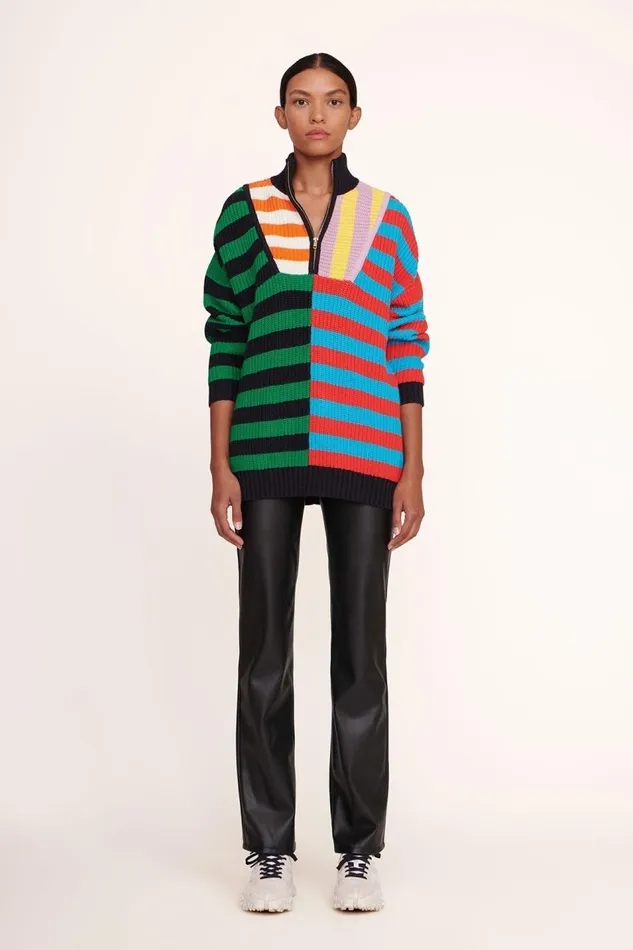 STAUD Sweaters Women STAUD HAMPTON SWEATER CABANA STRIPE MULTI STAUD Sweaters Women STAUD HAMPTON SWEATER CABANA STRIPE MULTI