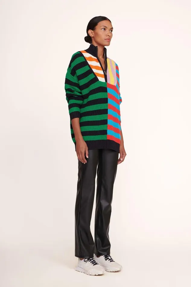 STAUD Sweaters Women STAUD HAMPTON SWEATER CABANA STRIPE MULTI STAUD Sweaters Women STAUD HAMPTON SWEATER CABANA STRIPE MULTI