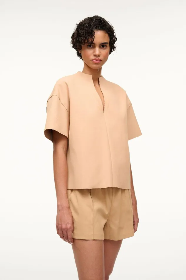 STAUD Tops Women STAUD AMIGONI TOP FAWN