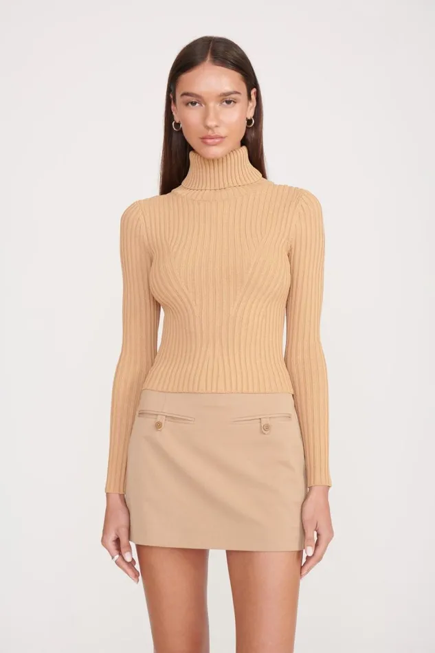 STAUD Tops Women STAUD JACE TOP CAMEL