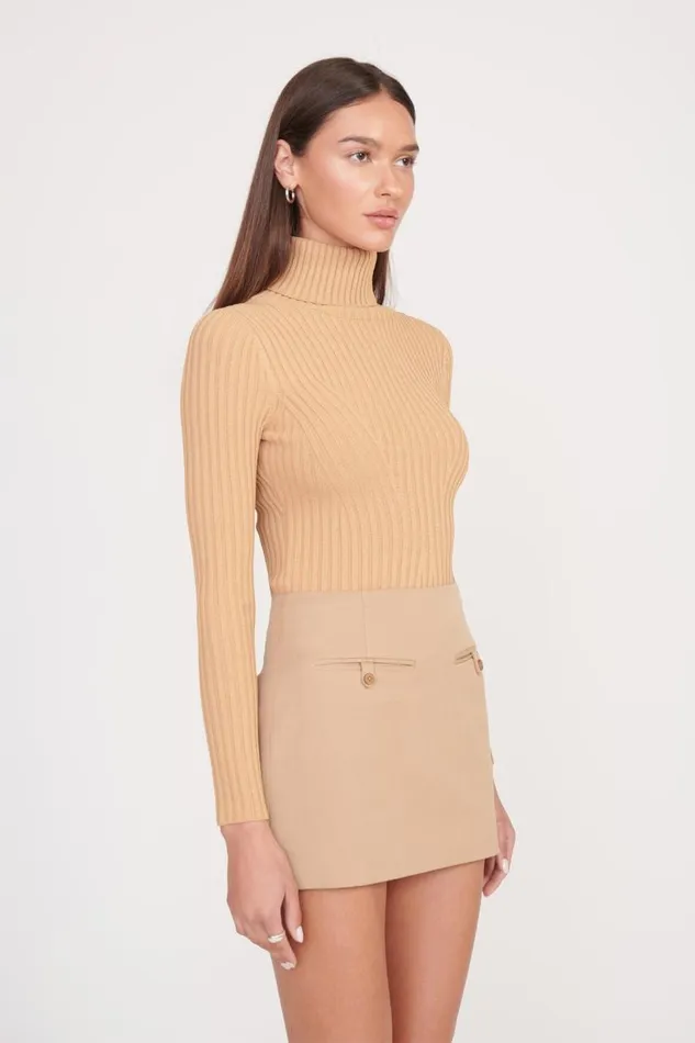 STAUD Tops Women STAUD JACE TOP CAMEL STAUD Tops Women STAUD JACE TOP CAMEL