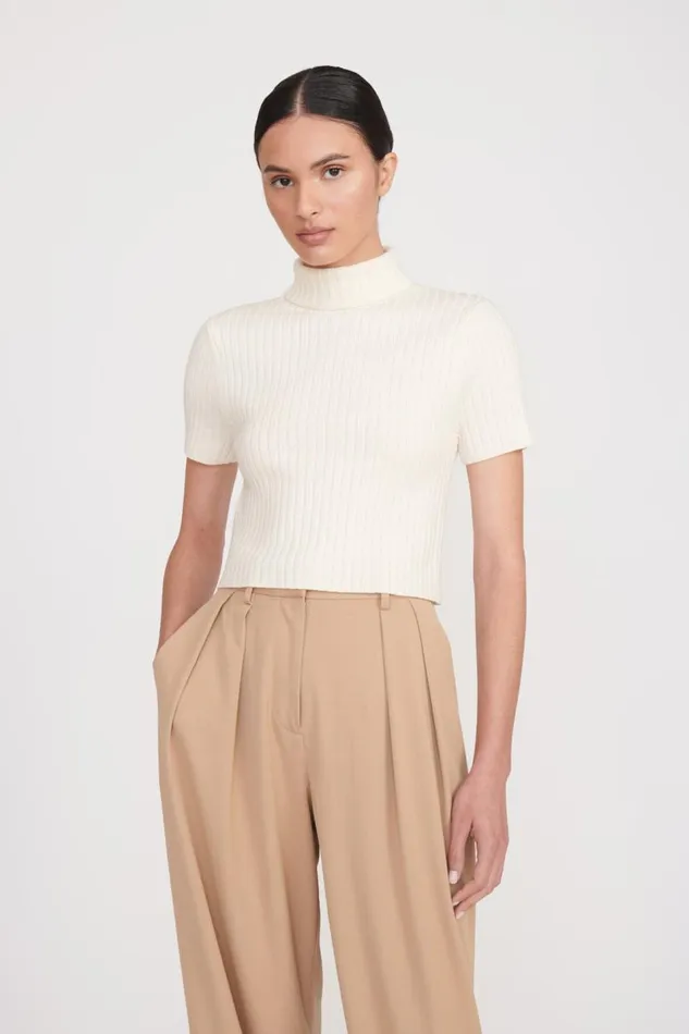 STAUD Tops Women STAUD LILOU SWEATER IVORY