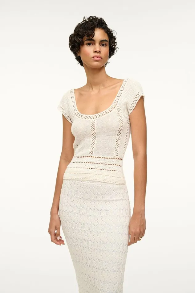 STAUD Tops Women STAUD YARA TOP WHITE
