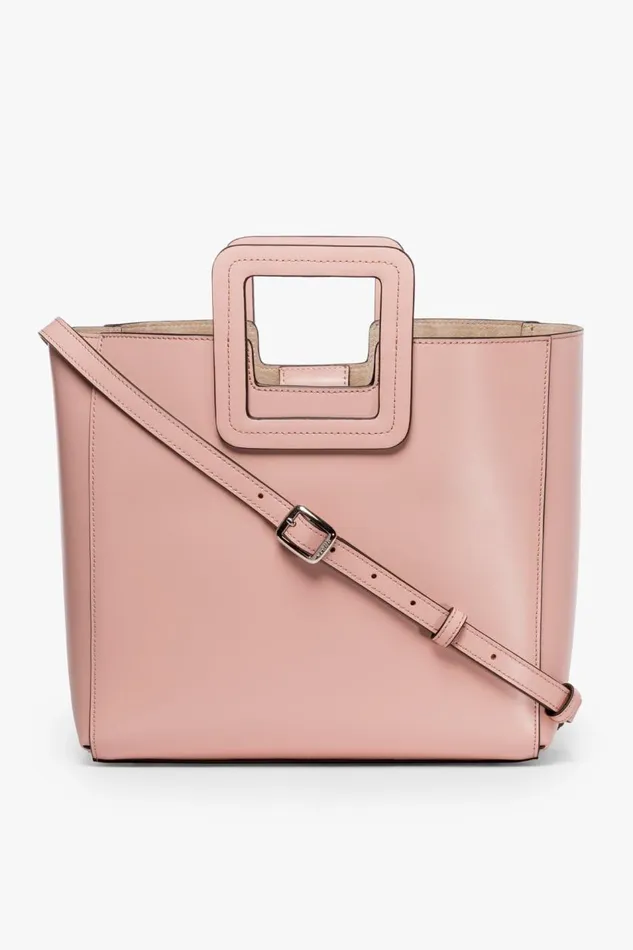 STAUD Totes Women STAUD SHIRLEY LEATHER BAG DARK BLUSH