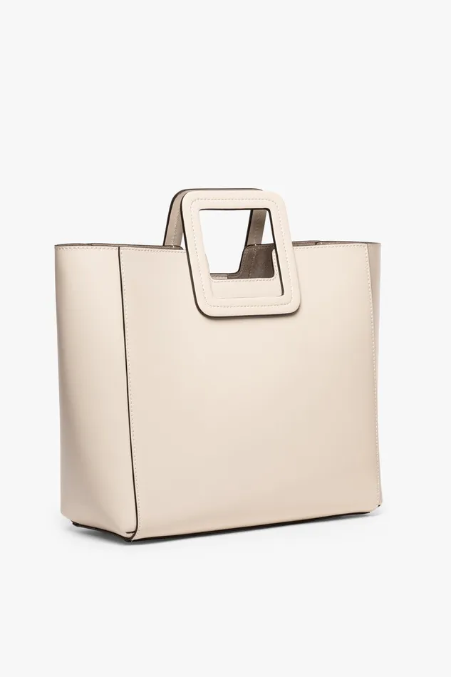 STAUD Totes Women STAUD SHIRLEY LEATHER TOTE BAG CREAM STAUD Totes Women STAUD SHIRLEY LEATHER TOTE BAG CREAM