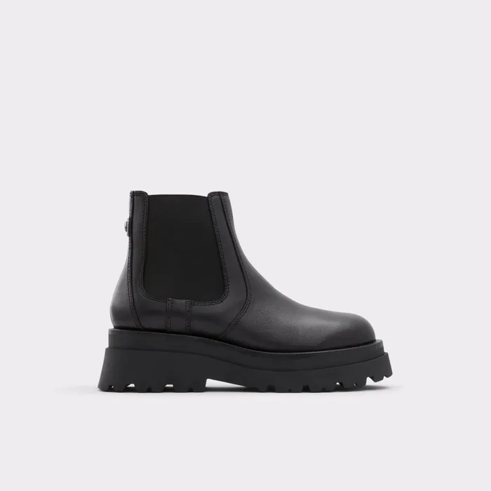Stompd Black Leather Smooth Women ALDO Chelsea Boots
