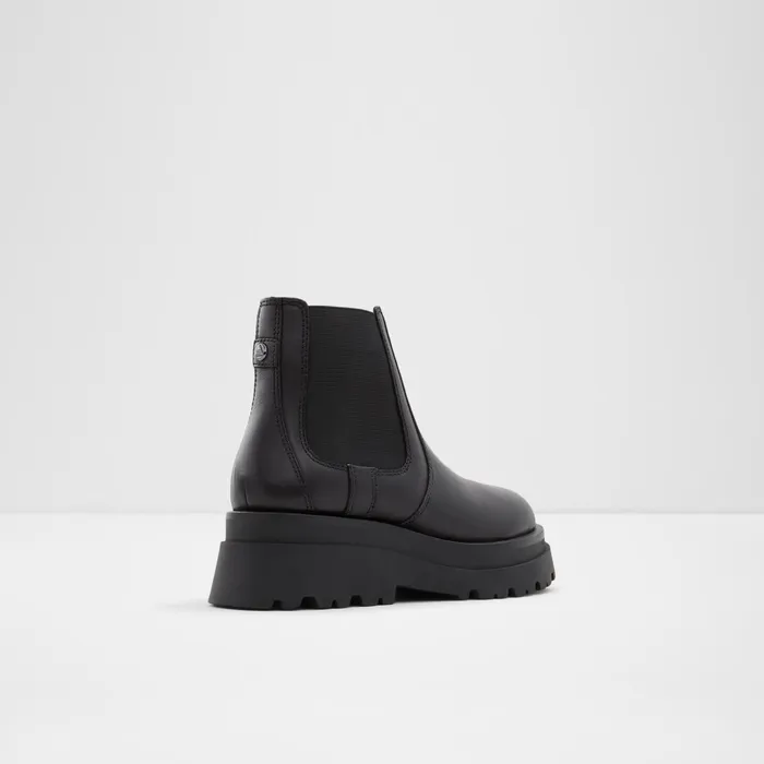 Stompd Black Leather Smooth Women ALDO Chelsea Boots