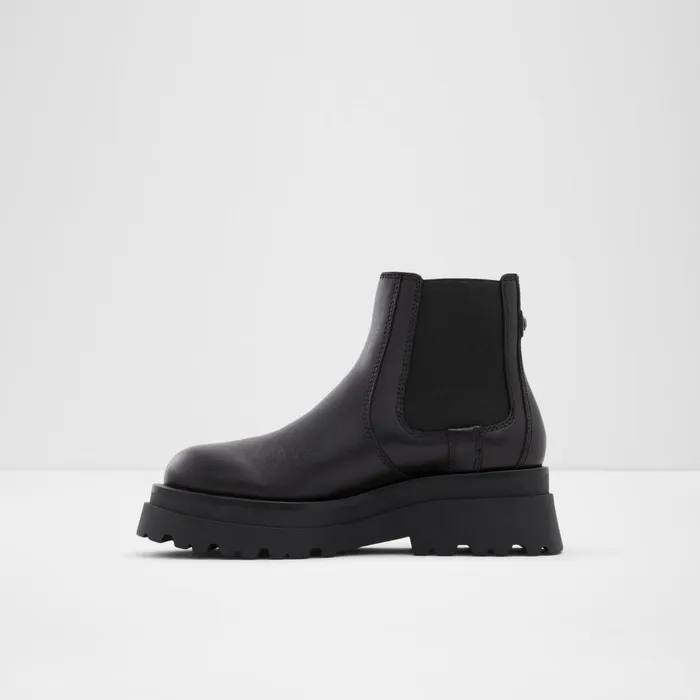 Stompd Black Leather Smooth Women ALDO Chelsea Boots