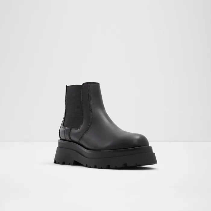 Stompd Black Leather Smooth Women ALDO Chelsea Boots