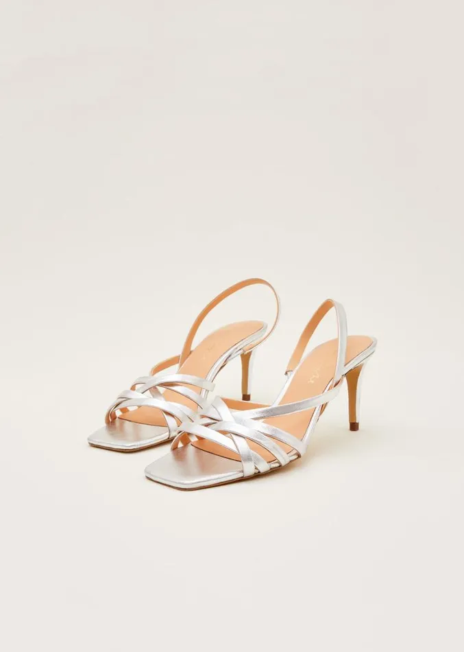 Strappy Sling Back Sandals Silver Women Phase Eight Occasion Shoes