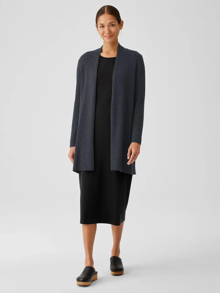 Stretch Jersey Knit Jewel Neck Dress Black Women Eileen Fisher Dresses and Skirts