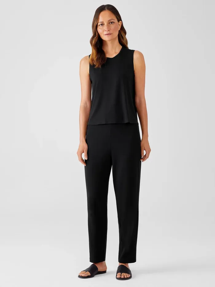 Stretch Jersey Knit Slouchy Pant Black Women Eileen Fisher Pants Shorts and Jumpsuits