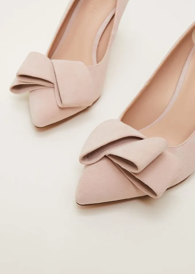 Suede Bow Front Court Shoe Cameo Women Phase Eight Occasion Shoes