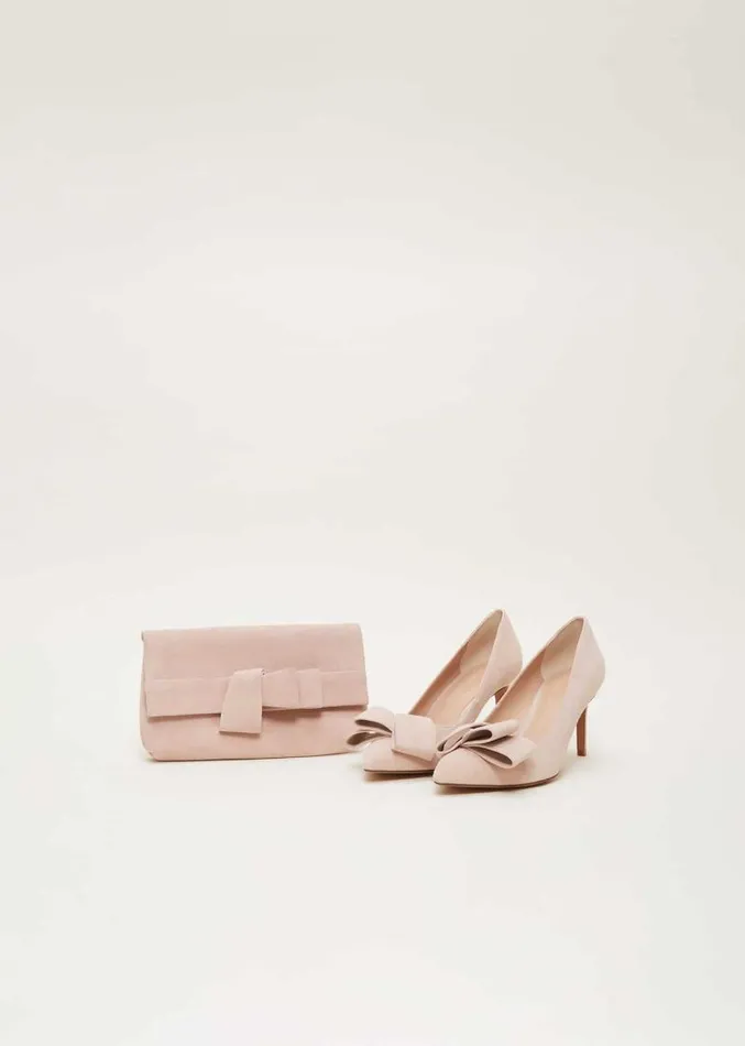 Suede Bow Front Court Shoe Cameo Women Phase Eight Occasion Shoes