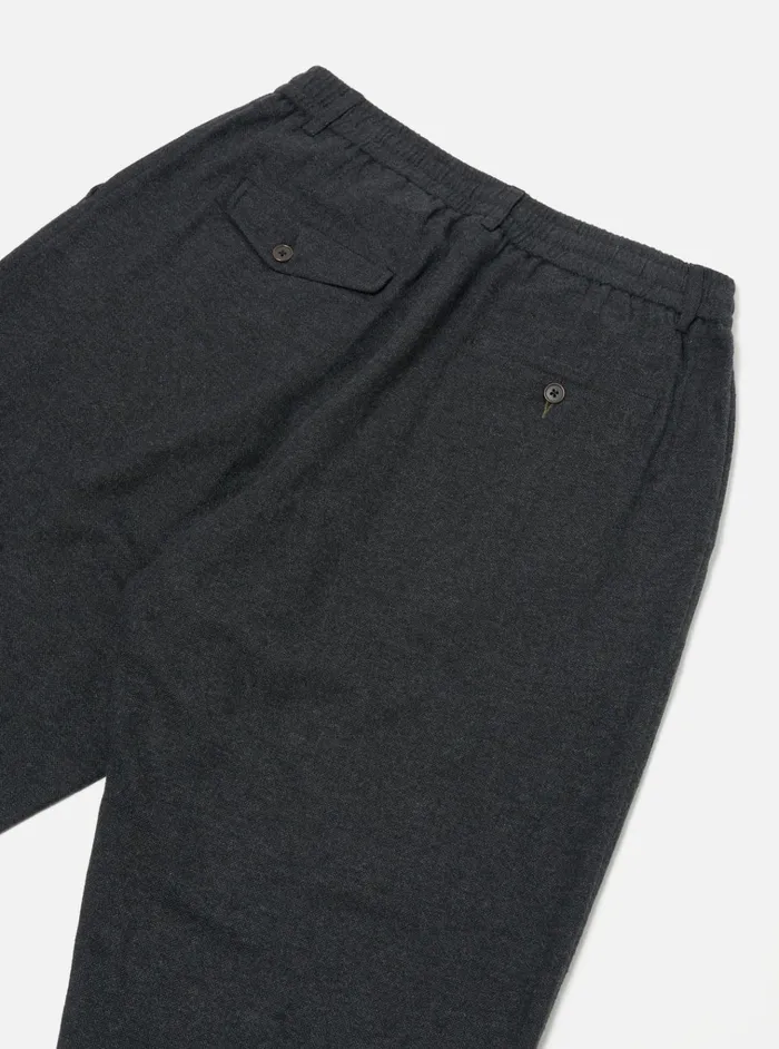Suiting Men Universal Works Universal Works Pleated Track Pant In Charcoal Veta Upcycled Cotton