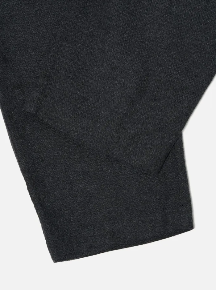 Suiting Men Universal Works Universal Works Pleated Track Pant In Charcoal Veta Upcycled Cotton