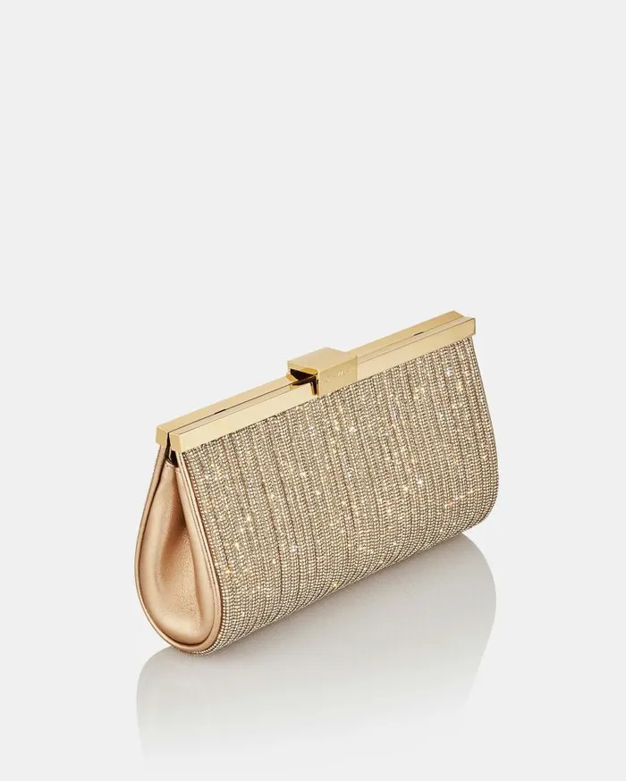 Sundance Crystal Clutch Gold Women Aquazzura Clutch Bags