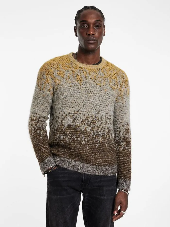 Sweaters Men John Varvatos CAMBRA CREW Arctc Yellow