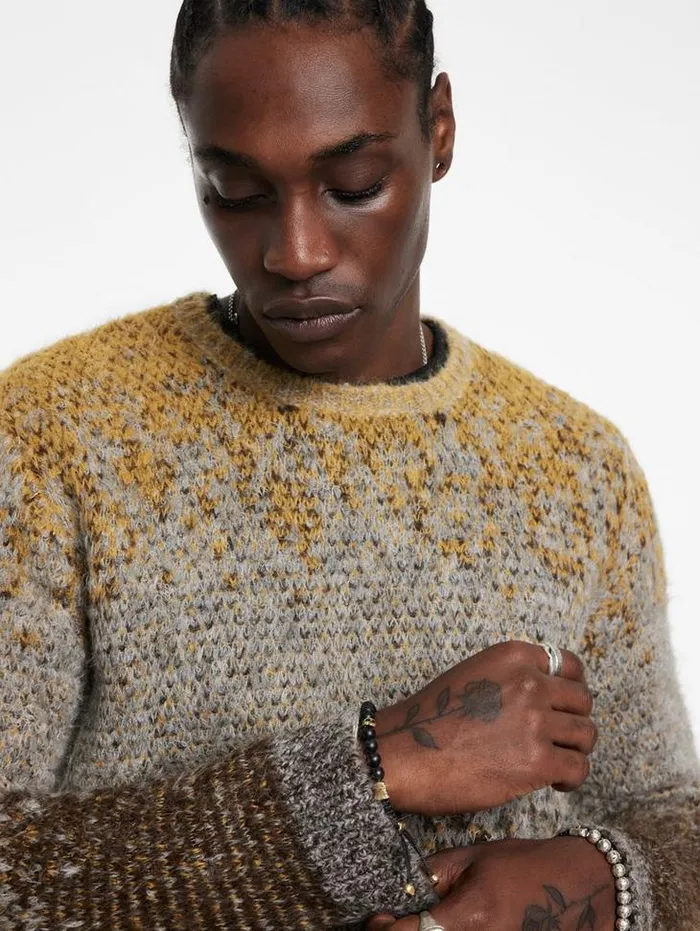 Sweaters Men John Varvatos CAMBRA CREW Arctc Yellow