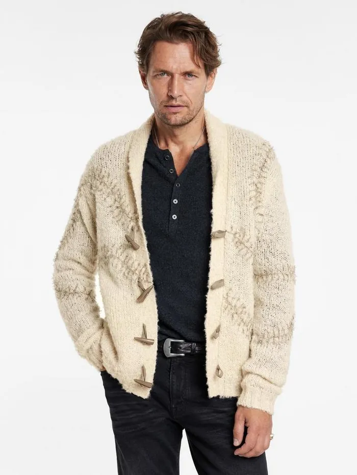 Sweaters Men John Varvatos OSWALD CARDIGAN Winter White
