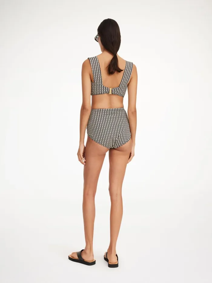 Swimwear Women By Malene Birger Belira Bikini Top Black Monogram
