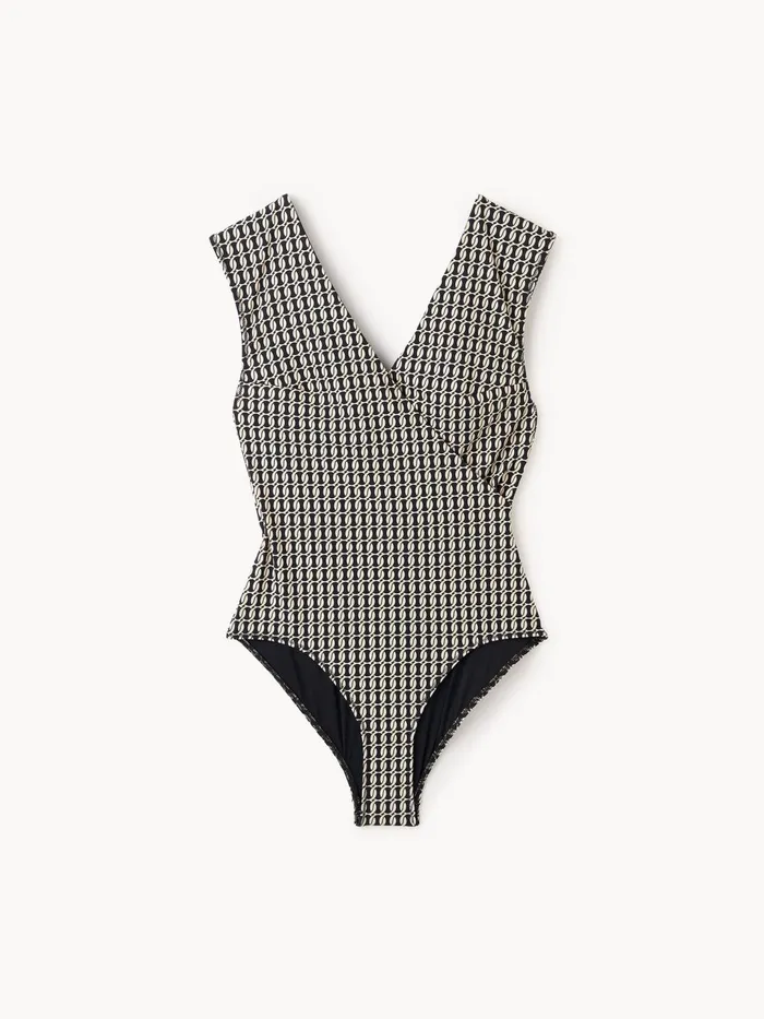 Swimwear Women By Malene Birger Lemooria Swimsuit Black Monogram