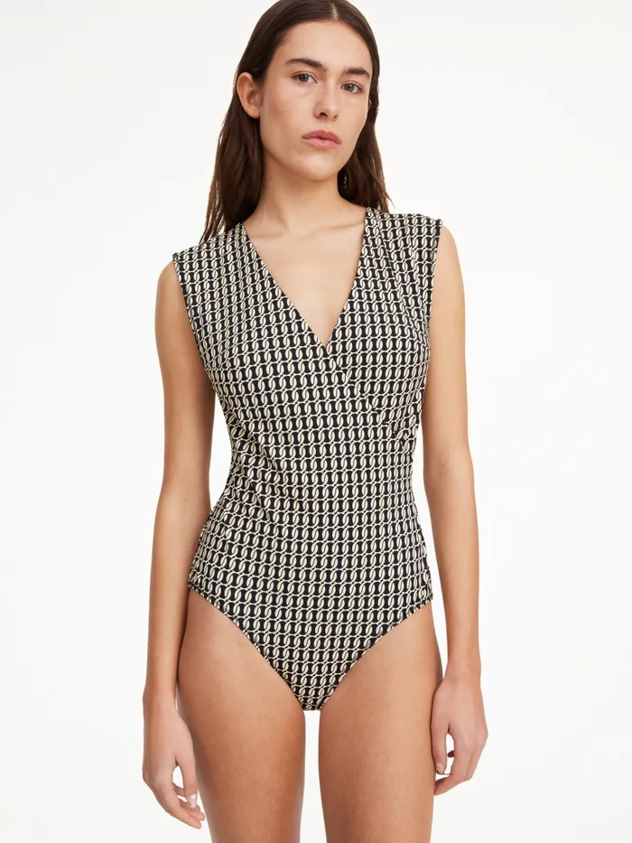 Swimwear Women By Malene Birger Lemooria Swimsuit Black Monogram