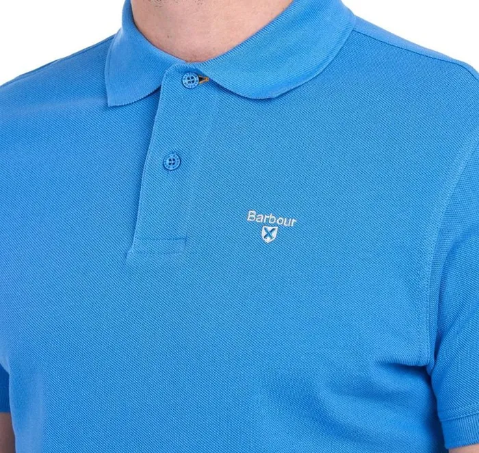 Tartan Pique Polo Shirt Corn Men Barbour Polo Shirts