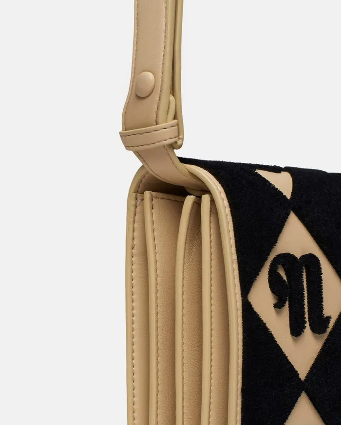 The Concertina Large Tufted AltNappa Shoulder Bag Diamond Check WomenMen Nanushka Bags