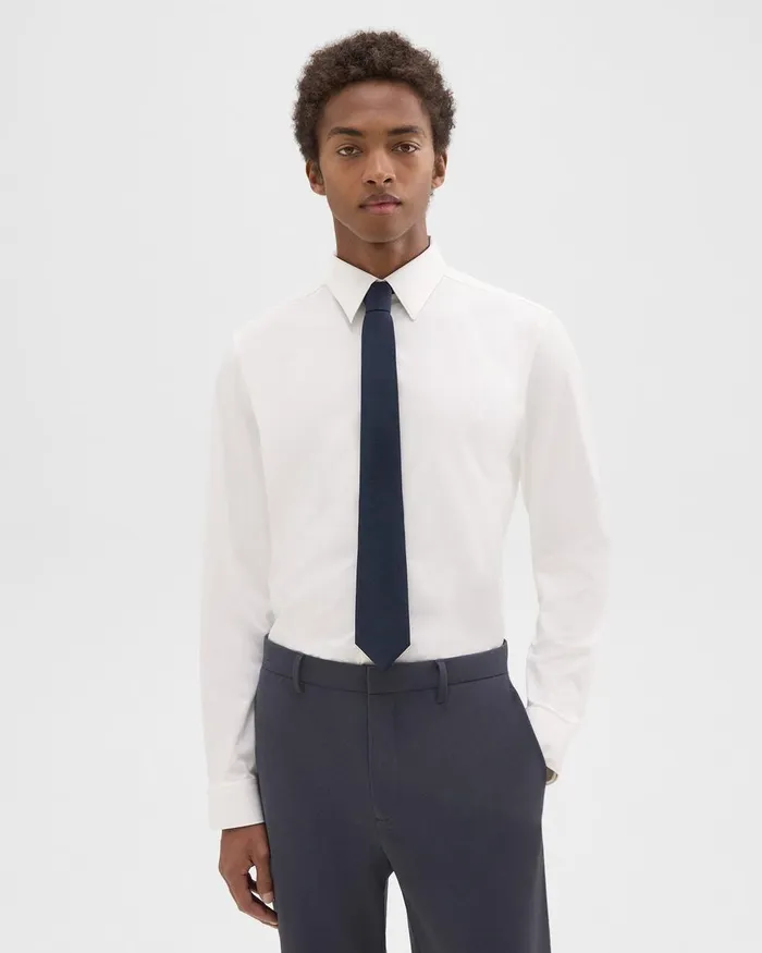 Theory Accessories Roadster Slim Tie In Silk Navy 8211 Men