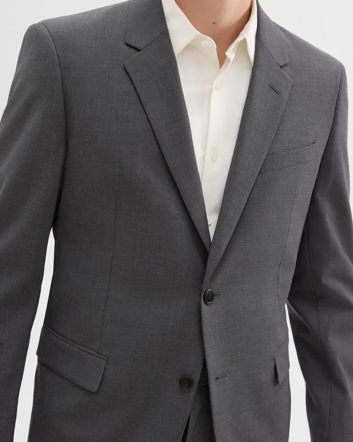 Theory Blazers Jackets Chambers Blazer In Stretch Wool Medium Charcoal 8211 Men