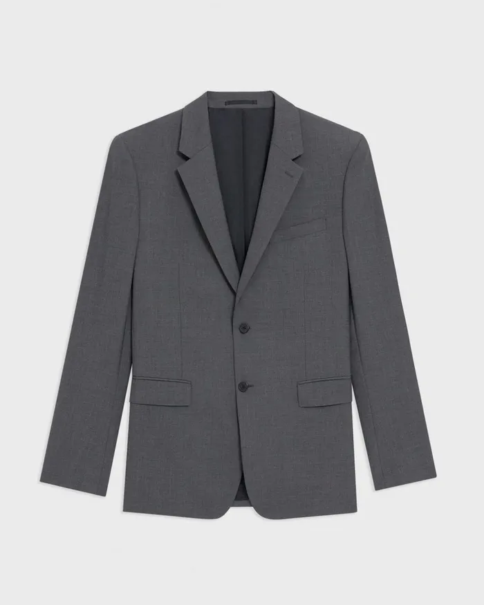 Theory Blazers Jackets Chambers Blazer In Stretch Wool Medium Charcoal 8211 Men