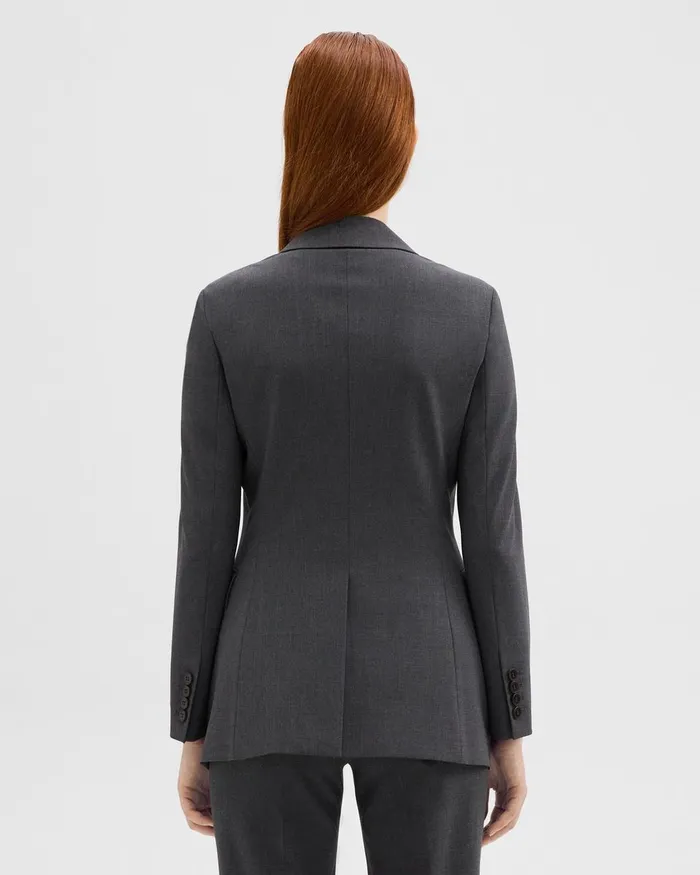Theory Blazers Jackets Etiennette Blazer In Good Wool Charcoal Melange 8211 Women