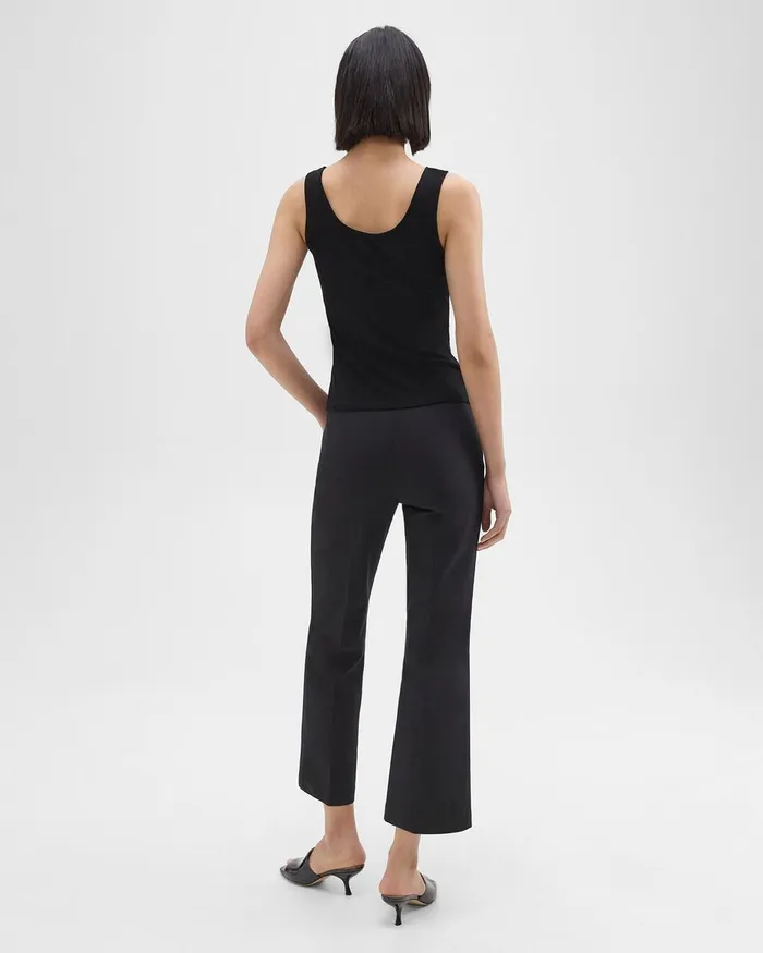 Theory Pants Cropped Kick Pant In Stretch CottonBlend Black 8211 Women