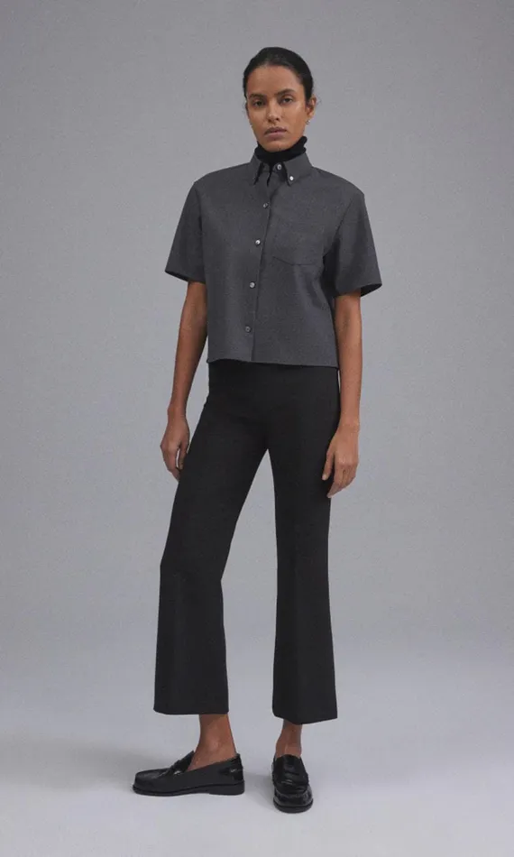 Theory Pants Cropped Kick Pant In Stretch CottonBlend Black 8211 Women