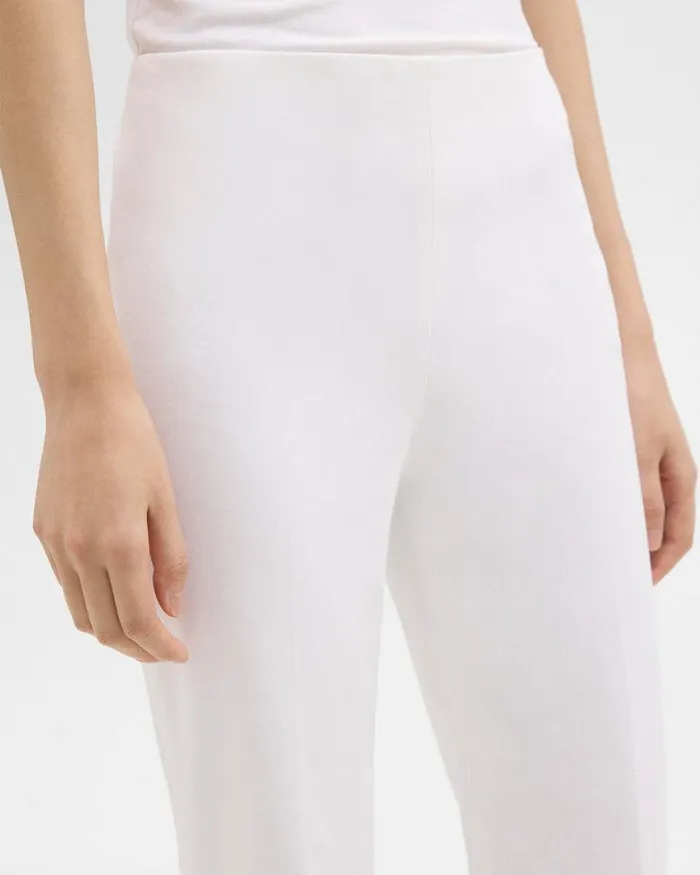 Theory Pants Cropped Kick Pant In Stretch CottonBlend White 8211 Women