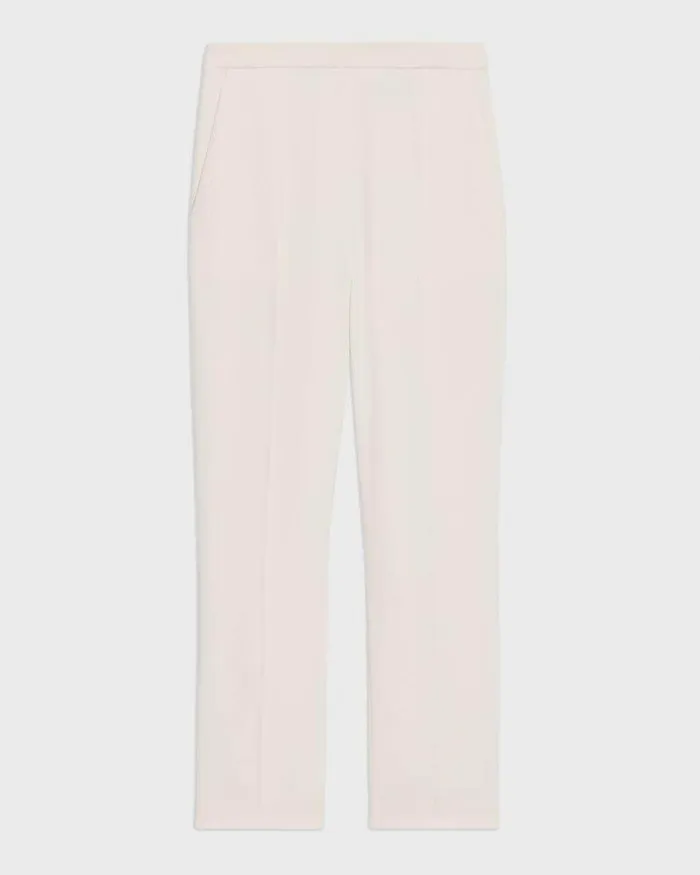 Theory Pants HighWaist Slim Crop Pant In Admiral Crepe Rice 8211 Women