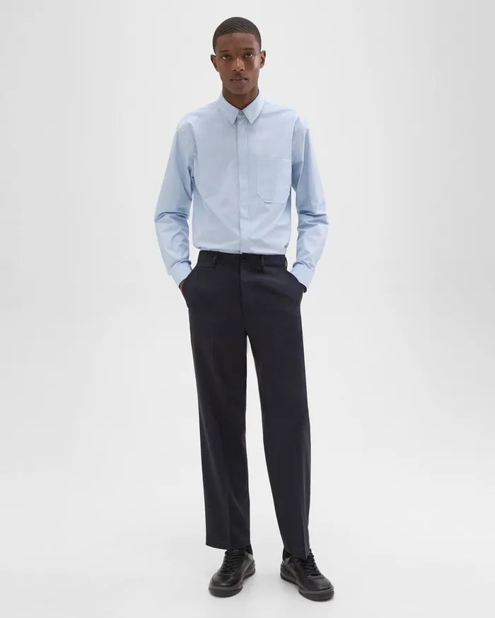 Theory Pants Relaxed Virgin Wool Pant Midnight 8211 Men