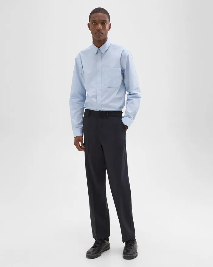 Theory Pants Relaxed Virgin Wool Pant Midnight 8211 Men