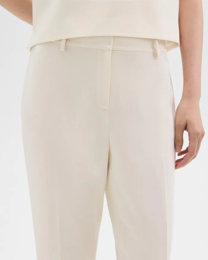 Theory Pants Treeca Full Length Pant In Admiral Crepe Rice 8211 Women