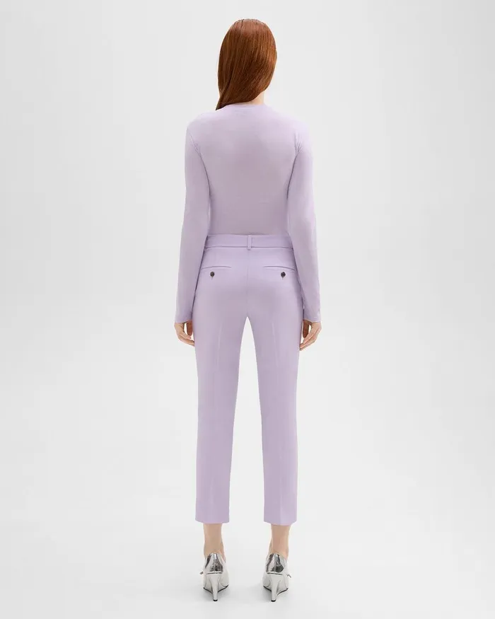 Theory Pants Treeca Pant In Good Wool Lilac Sky 8211 Women