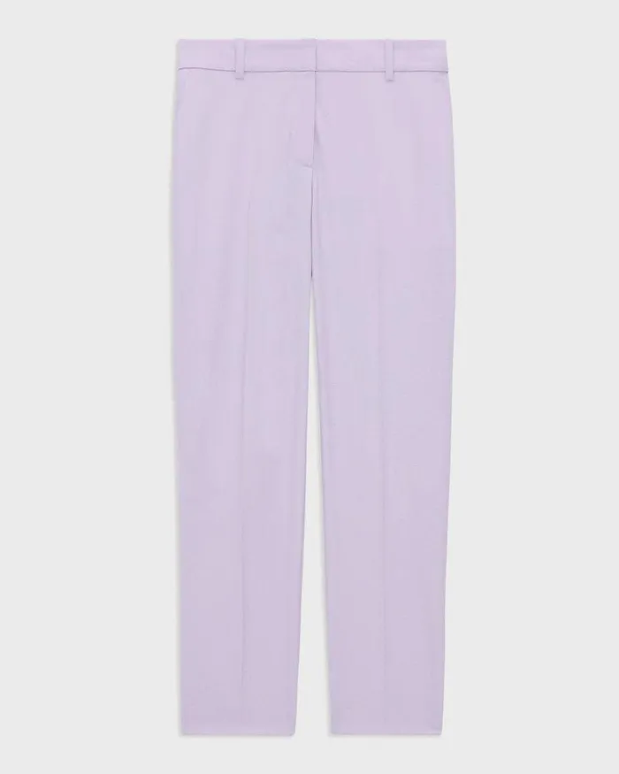 Theory Pants Treeca Pant In Good Wool Lilac Sky 8211 Women