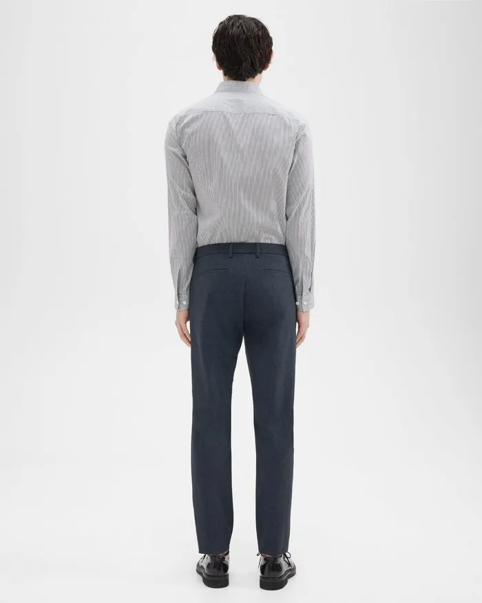 Theory Pants Zaine Pant In Herringbone Precision Ponte Baltic Melange 8211 Men