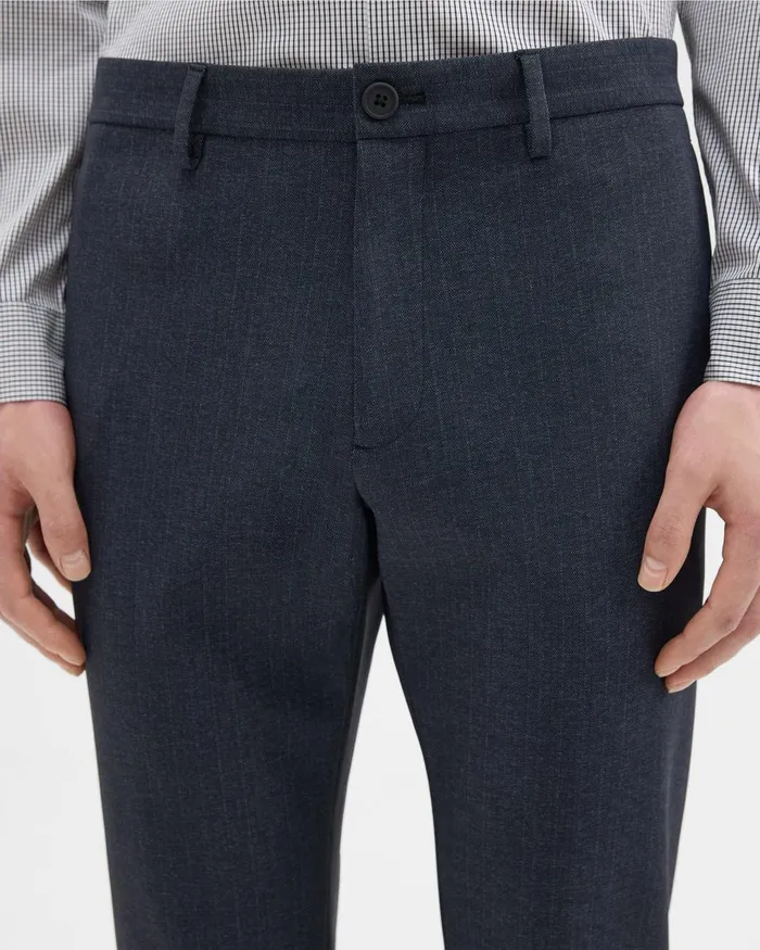 Theory Pants Zaine Pant In Herringbone Precision Ponte Baltic Melange 8211 Men