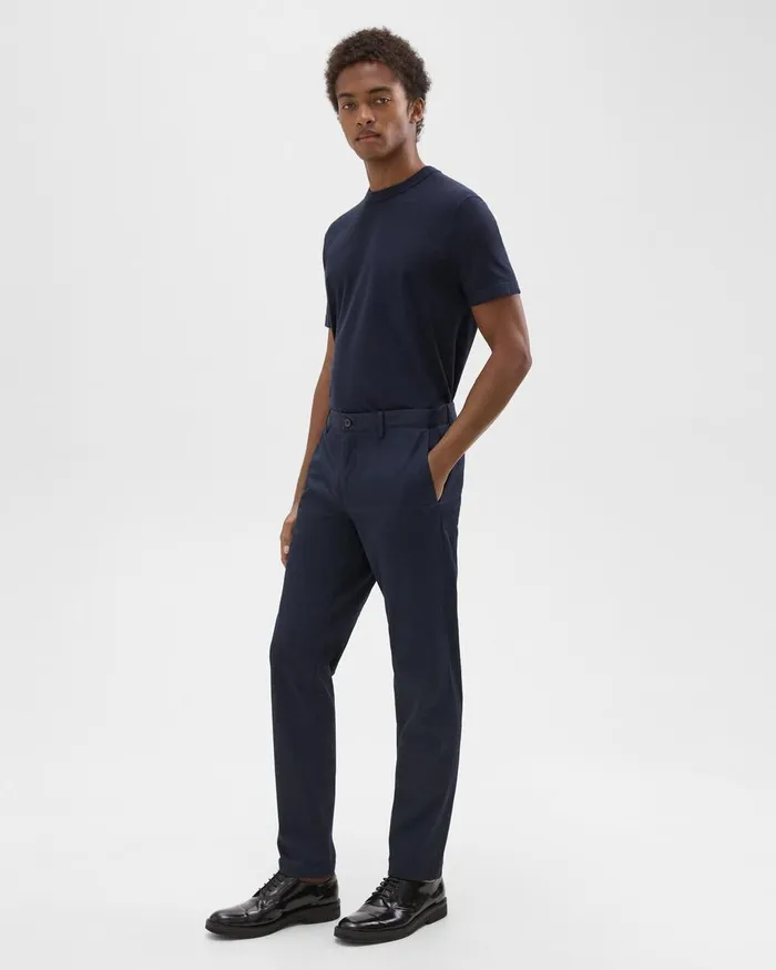 Theory Pants Zaine Pant In Organic Cotton Baltic 8211 Men